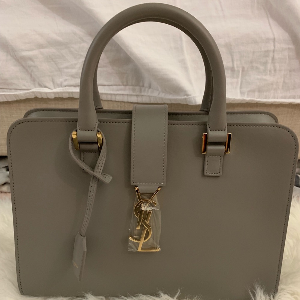 YSL Grey Small Cabas